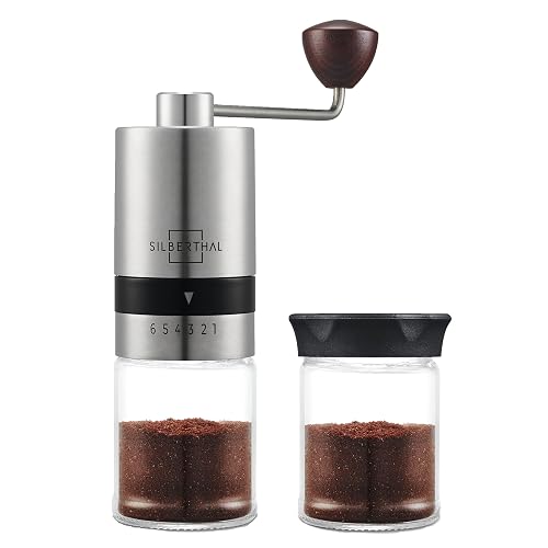 Silberthal Handkaffeemühle, Edelstahl & Glas