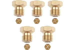 TINSHOW Paquete de 5 Inyectores Cocina Gas Butano, Kit de Quemadores Cocina Gas Repuestos Estufas de Gas Butano Boquilla de Gas para Estufa de Gas con Quemador de Propano 1x0.5, 2x0.7, 1x0.87, 1x1.02
