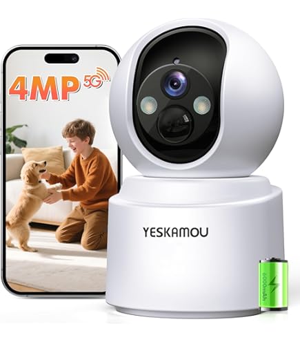 Caméra Wi-Fi Intérieure 3 Mpx Avec écran 2,4" - Appel En Un Bouton, Rotation 355°, Vision Nocturne, Compatible Alexa - 6