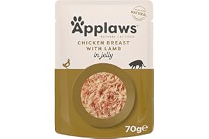 Applaws Natural Wet Cat Food Chicken with Lamb in Jelly 70 g Pouch (Pack of 16)