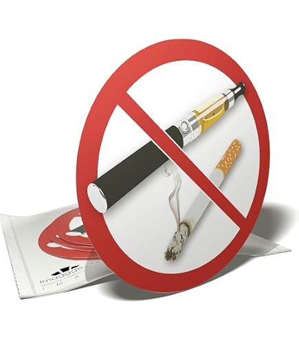VSafety - Cartello autoadesivo con scritta No Smoking No Vaping