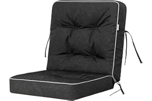 BJIRD Cuscino per Panchina - Cuscini Morbidi per Seduta e Schienale, Cuscino per panche da giardino a dondolo, Cuscino per panca altalena Hollywood - Cuscini Impermeabili con Cinghie di Fissaggio - 60 cm