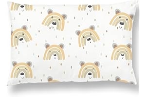 ‎SUPERBE BEBE Kinderkissen Mit Kopfkissenbezug Aus Baumwolle 33x45 cm - Kopfkissen Geeignet Für 1 Bis 3 Jahre - Kinder Kuschelkissen - Weiches Kinder Kopfkissen Hypoallergen - Ideal Fürs Bett, Reisen, Schläfchen