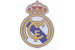 FRIENDLY LICENSE Real Madrid - Alfombrilla para Ratón - Forma y Colores del Escudo del Club - Base de Goma Antideslizante - Revestimiento Impermeable - Producto Oficial del Equipo