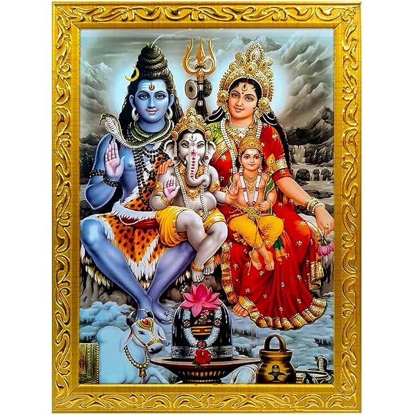 Buy BM TRADERS Samayapuram Mariamman Sparkle Print Digital Photo In Religious Golden Wall Hanging Frame Big 14 X 18 Inch