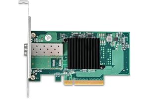 QINIYEK Carte Réseau 10GbE Ethernet PCIE pour Intel X520-DA1-82599EN Chip, Single SFP+ Port NIC Card, 10Gbit PCI Express x8 LAN Adapter, 10Gb NIC pour Windows Server, Win7/8/10, Linux