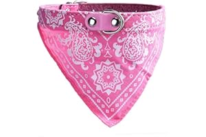 TONSEE Einstellbare Haustier Hund Puppy Katze Hals Schal Bandana Halsband Halstuch pink