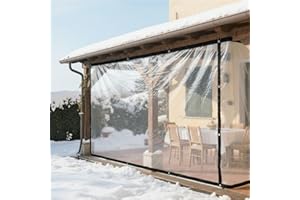 BeGrit Telo Trasparente con Occhielli 2x1M Telone Impermeabile Esterno per Balcone teloni impermeabili occhiellati teli trasparenti plastica per Mobili da Giardino Gazebo Piante casetta per Animali