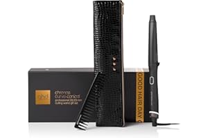 ghd Chronos Curve Wands, for Frizz Free Curls and Waves That Last All Day - More Shine, Cool Tip and Safety Stand (UK Plug)