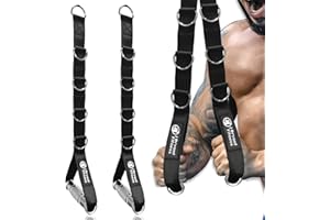 J Bryant Maniglie da palestra metalliche, ultra resistenti, in lega di alluminio, multi anello a D, per allenamenti pesanti, puleggia e sistemi LAT Pull Down