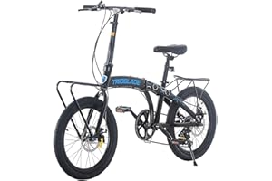 TRIOBLADE 20 Inch Folding Bike for Adult 7-Speed Shimano Drivetrain Folding Bicycle Lightweight Aluminium Frame Disc Brake Foldable Bikes for Women Men