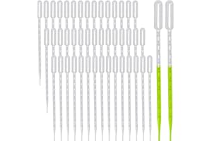 EPISKEY Lot de 30 pipettes de transfert en plastique 10 ml, pipette de mésifiant, pipettes de laboratoire, compte-gouttes pour laboratoire, transfert d'huiles essentielles, couleurs de parfum (10 ml)