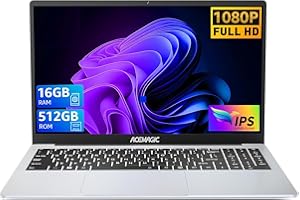 Laptop, metalowa obudowa, ACEMAGIC 15,6'' FHD 16GB DDR4 512 GB SSD, Intel czterordzeniowy N95(do 3,40 GHz) z systemem Windows 11 Pro, lekki laptop z Wi-Fi, BT5.0,USB 3.2×2,Wpisz C