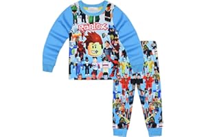 Temolie Roblox piżama dla chłopców koszulka z krótkim rękawem spodnie bielizna nocna zestaw dziewczyny 3D gra postać bielizna nocna piżama dziecięca 2 szt