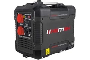 HEMAK Tragbarer Inverter Stromerzeuger mit USB 1900 Watt Optimal für Camping und Garage HK-PG 2000i Benzin 4 takt Silent