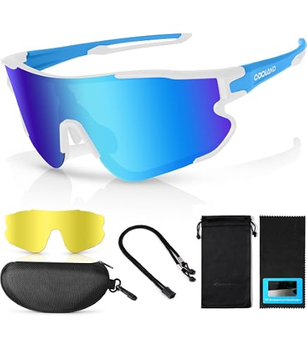 Lunettes De Sport RAVS - Pour Ski, Surf, Vélo - Verres Miroir Anti-reflets, Protection UV 100% - Avec Bande Et Cintre
