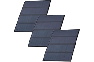 AZDelivery - Panel solar portátil pequeño (3 unidades, 5 V, 1,5 W, sistema celular portátil para cargar baterías, teléfonos móviles, encapsulado