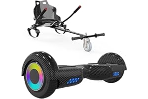 ‎ELEKGO ELEKGO Hoverboards für Kinder, 6.5 Zoll Zweirad Selbstbalancierendes Hoverboards mit Go-Kart, mit LED-Leuchten, Bluetooth Lautsprecher für Jugendliche