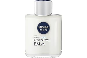NIVEA MEN Sensitive Cool Post Shave Balm (100ml), After Shave Balm for Men With Cooling Effect, Men's Skin Care, Sensitive Skin Shaving Essentials