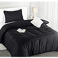 Utopia Bedding Single Duvet Cover Sets - Soft Microfibre Polyester Duvet Cover with Pillow case - Bedding Quilt Cover Set (Black)