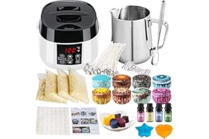 BritPick Electric Candle Making Kit with Melting Pot, DIY Wax Melt Making Kit with 480g Soy Wax, for Adults & Beginners, Candle Making Supplies