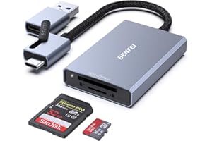 Czytnik kart BENFEI SD 4.0, czytnik kart pamięci USB-C/USB-A 2 w 1, do kart SDXC, SDHC, SD, MMC, RS-MMC, Micro SDXC, Micro SD, Micro SDHC, UHS-II i UHS-I