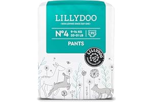 ‎LILLYDOO LILLYDOO Baby Windeln Pants - Größe 4 (9-14 kg), 25 Höschenwindeln, Sicherer Auslaufschutz - Hautfreundlich, Weich & Ohne Lotionen für empfindliche Haut, Dermatologisch getestet