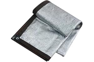 NOWORO Filet d'Ombrage en Aluminium, Toile Ombrage Rectangulaire, avec Oeillets Tissu D'ombrage, Réfléchissant Anti UV 99%, Filet Protection Solaire pour Voiture/Chien/Serre/Jardin/Pergola (Size : 6mx12m(19