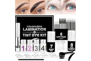 Lucoss Kit Laminazione Ciglia e Sopracciglia con Tinta Nera,Kit Extension Ciglia,Tinta per Sopracciglia,Laminazione Ciglia Kit Completo,Lash Lift Kit