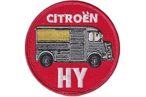 FROM HAWAII WITH LOVE E007 - Ecusson Patch Brodé Thermocollant - Diametre 8 cm - Fourgon Hy Automobile Voiture