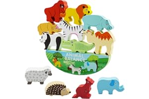 LAKSOL Giochi Impilabili in Legno per Bambini, Montessori Giochi di Equilibrio, Gioco Educativi Compleanno Regalo per 3 4 5 6 Anni Infanti Ragazzi Ragazze