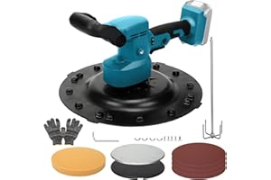 WingFly Electric Wall Smoothing Machine, Cordless Wall Mortar Finishing Machine for Makita Battery 18V, Electric Trowel with 6 Variable Speeds (Battery Not Included) (Blue)