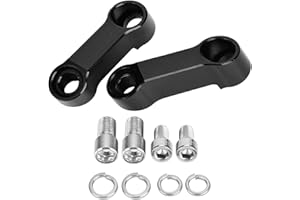 pour support retroviseur moto Yctze Prolongateur de rétroviseur moto, alliage d'aluminium 10mm alliage de rétroviseur rétroviseur Kit d'extension pour montage en hauteur Adaptateur d'extension de mon