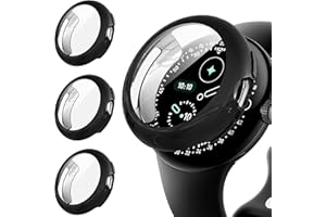 Diruite 3 sztuki Etui Ochronny do Google Pixel Watch 4 45mm Panzerfolie Ochronny TPU Odporno Zarysowanie Case HD Folia Ochronna,Przejrzystość,45mm