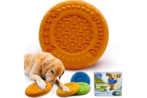 TFSZE Zabawka dla psa, niezniszczalna zabawka do żucia dla dużych i średnich psów, dla agresywnych żucia, interaktywna zabawka dla psa, wielofunkcyjna, naturalna guma (pomarańczowa)