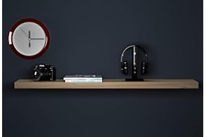 URBNLIVING Urbn-Living Wooden Floating Wall Mount Shelves Display Unit (1 x 120cm, Oak)