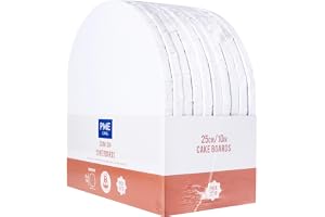 PME 10 stycken runda tårtbrädor med inslagna kanter, vita (25 cm)