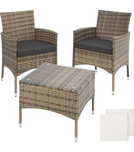 Tabouret Cube Rangement Allibert - Effet Rotin Marron Avec Coussin - Plastique Résistant Intérieur/Extérieur