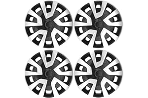 ‎AUTOPREMIUMTEILE Premium Radkappen 15 Zoll gewölbt in Schwarz-Silber-Matt kompatibel mit Wohnmobil Transporter Lieferwagen 4er-Satz gewölbte Radzierblenden Radblenden Raddeckel Radabdeckungen Zierblenden Zierkappen