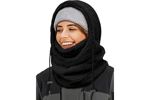 AURUZA Balaclava Women Windproof Ski Mask Winter Face Mask Cold Weather Fleece Neck Warmer Scarf for Women Hat Cap