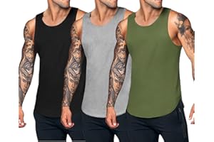 COOFANDY Tank Top Herren Bodybuilding Tanktops Ärmelloses Muskelshirt Fitness Stringer Achselshirts Herren Sport Unterhemd