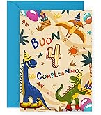 Biglietto Di Compleanno Per Ragazzo Con Dinosauro T-Rex – Formato A5 Con Busta – Divertente E Colorato - 2