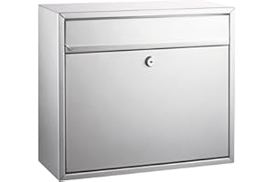 ALCO-Albert 8601 - boîte aux lettres, laquée argent, env. 31 x 36 x 15 cm