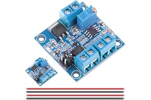 DAOKAI 2 piezas PWM a módulo de voltaje 0%-100% PWM a 0-10V PWM a módulo de potencia convertidor de voltaje para conmutación de interfaz de señal digital a analógica para PLC con cable 24AWG