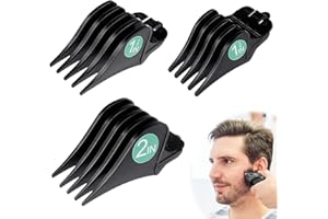 KCLKDA 3pcs Hair Clipper Guards for Whal Clippers, 2/1.5/1.25 in Hair Clipper Attachments Limit Comb with Metal Clip Set Universal Replacement Hair Clipper Guide Combs Compatible with Whal Clippers