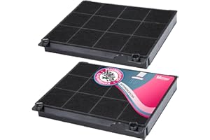 McFilter I 2x filtre à charbon actif pour hotte aspirante adapté pour Elica CFC0141529, AEG/Zanker/Zanussi 9029793818, Type15, E3CFE15, filtre pour hotte aspirante