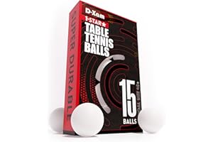 D-XAM 15 Pack White & Orange Ping Pong Balls 40mm Official Size & Weight One Star Professional ABS Table Tennis Ball Durable High Performance - DIY Art Craft Fun Games Party Decoration Pet Toy & Learning