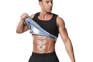 Towintec Canotta Maglietta Sauna Uomo Dimagranti Sudore Camicia Sauna Tute calde Intrappolamento del calore per la Perdita di Peso Corsa Shapewear Gilet per Sportiva Fitness Allenamento