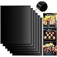 Cookey™ | 5 PCS | Oven Liners for Fan Assisted Ovens Set - 16" x 13" Non-Stick Silicone - BBQ Mats for Gas Grill Reusable, BBQ Grill Mat Accessories, Washable & Easy to Clean
