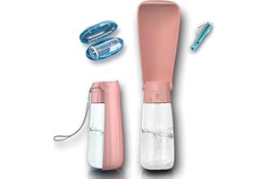 PAWS ELEGANCE NEU 3er GESCHENKESET | Moderne Faltbare 550ml Hundetrinkflasche für unterwegs | inkl. Zahnbürste & Pfeife | Premium Trinkflasche Hund | Trinkflasche Hunde für unterwegs | 100% Auslaufsicher